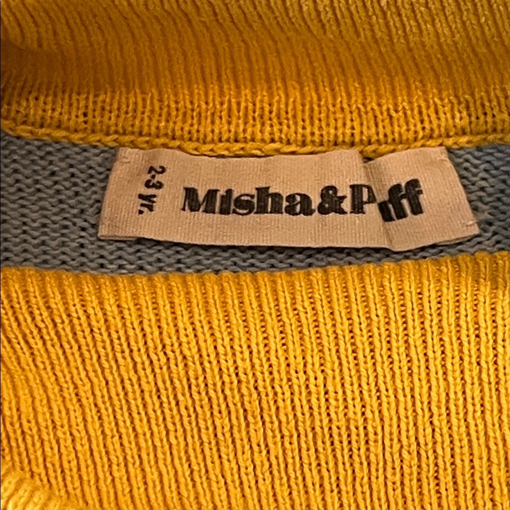 Misha & Puff Blue with Yellow and Red Kids detailed Dress - Picture 5 of 6